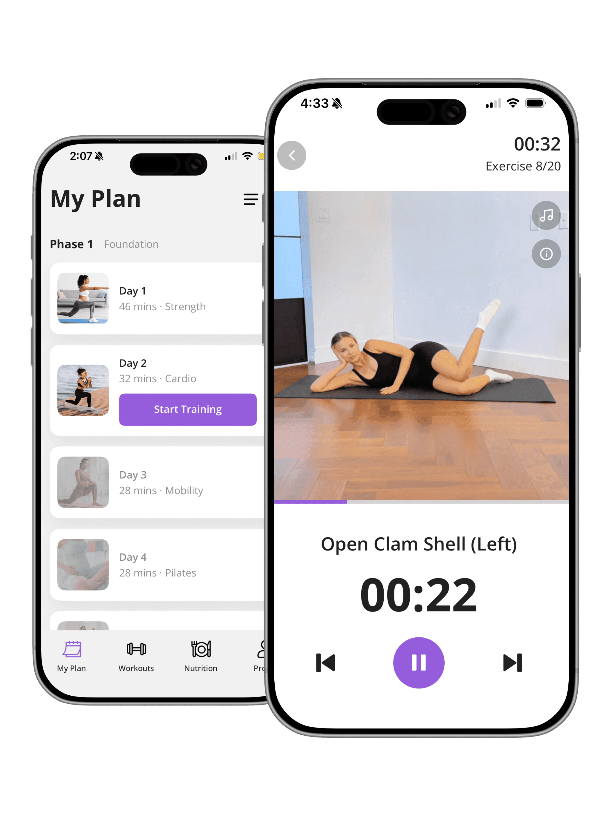 FitMama app home screen